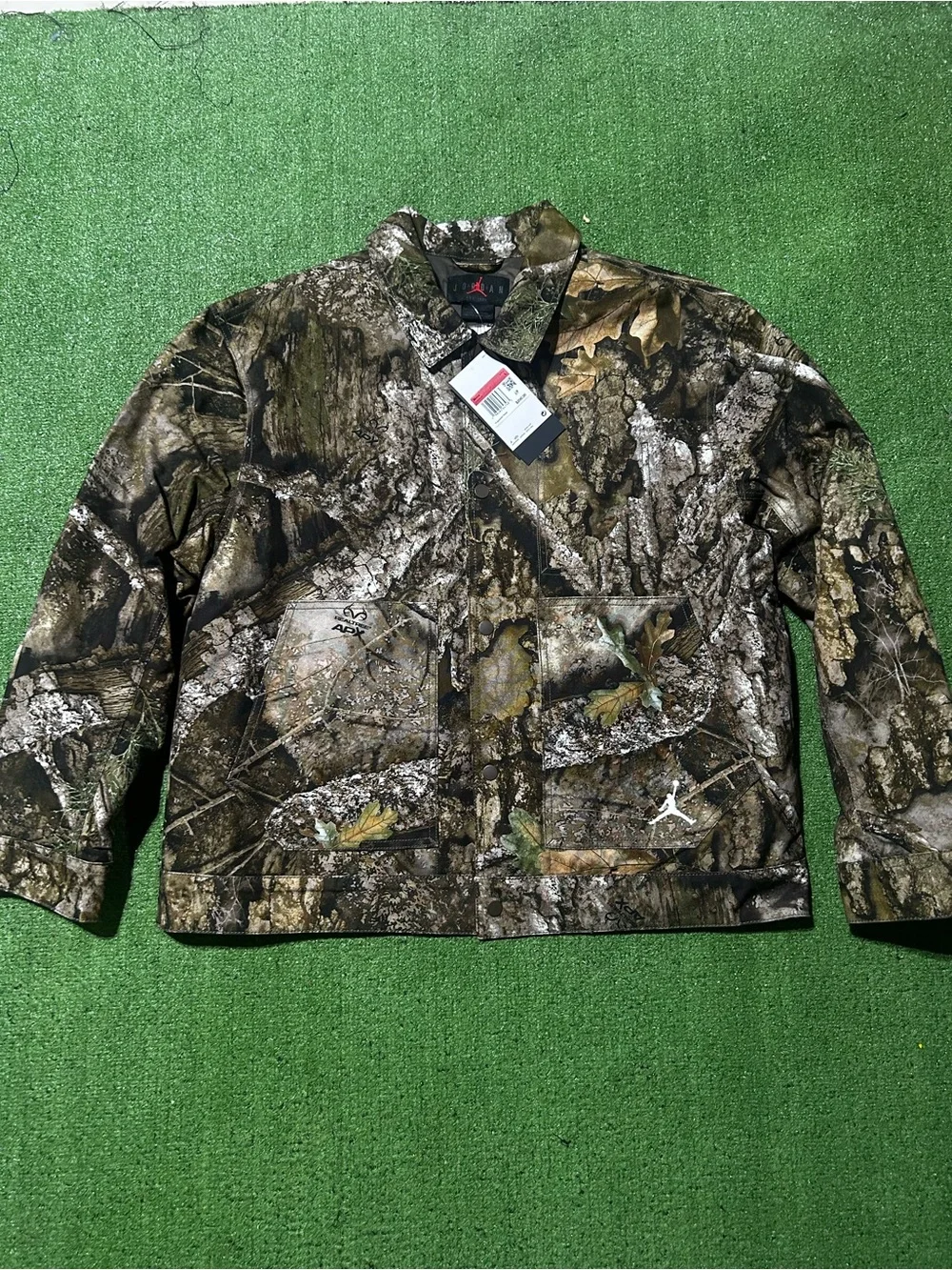 Jordan Flight Chicago Realtree Camo Jacket Olive HV0649-222 Men’s L